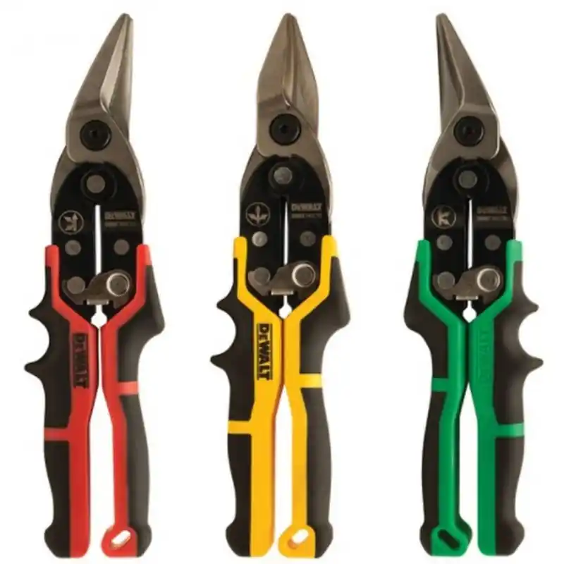 DeWALT DWHT14676-0 Blechscheren ERGO 3er Pack gerade (gelb), links (rot), Billig