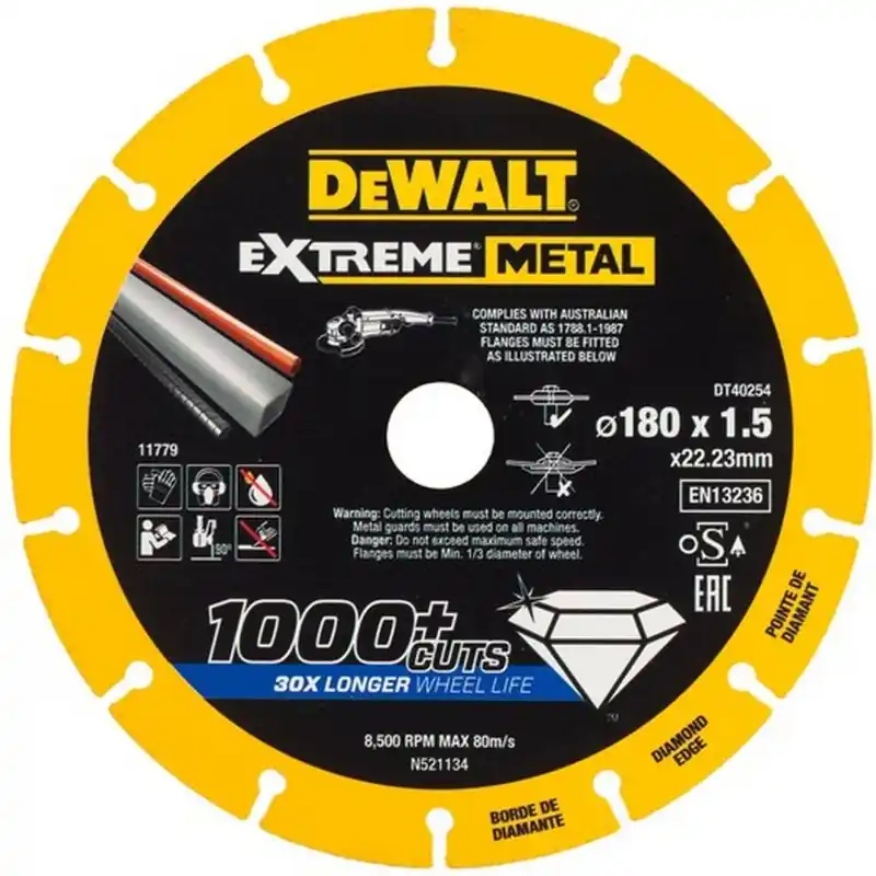 DeWALT DT40254-QZ Diamanttrennscheibe Extreme 180 x 22.2 mm Letzte Chance