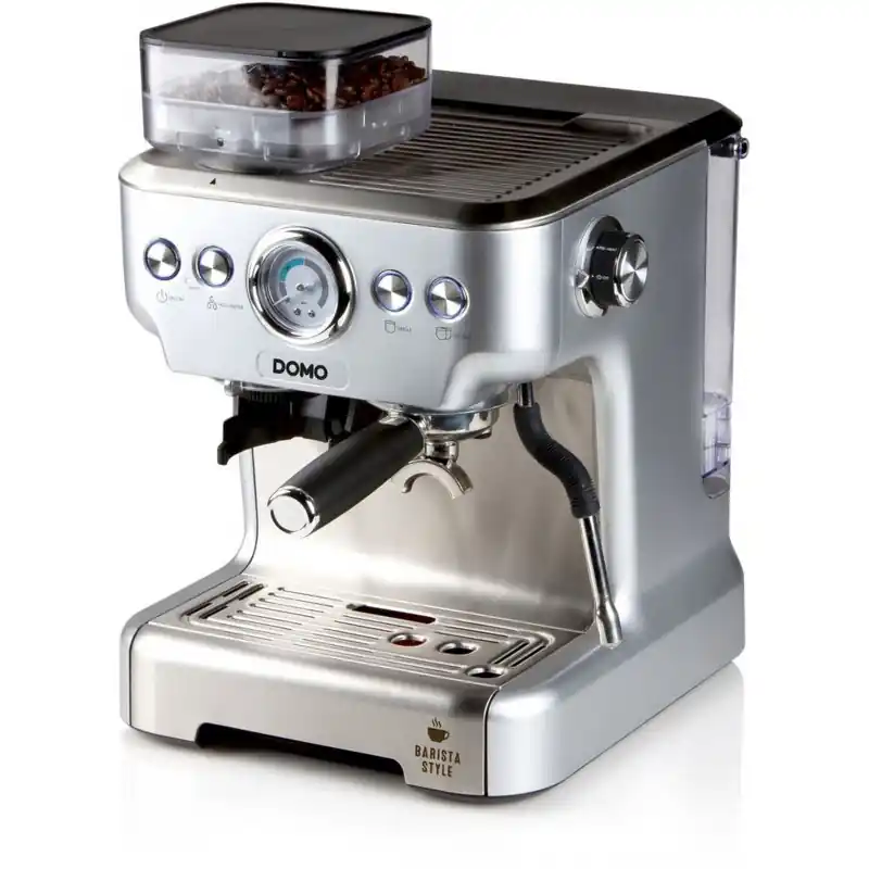 Bestpreis DOMO Espressomaschine 20bar, mit Mahlwerk, 1620W DO725K