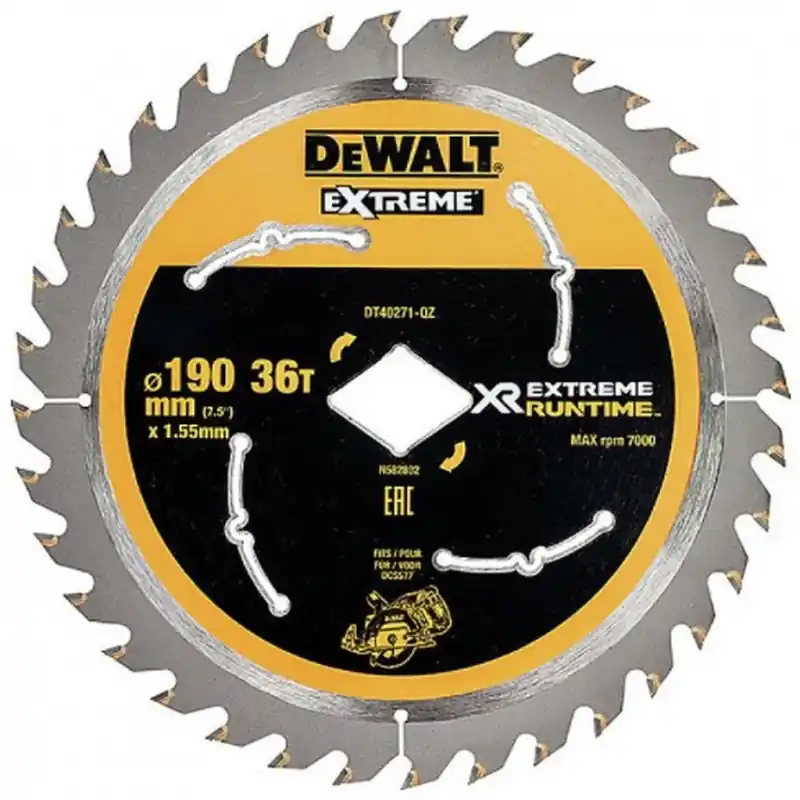 Bestpreis DeWALT DT40271-QZ Sägeblatt 190 mm 36Z Bohrung Diamantform für DCS577