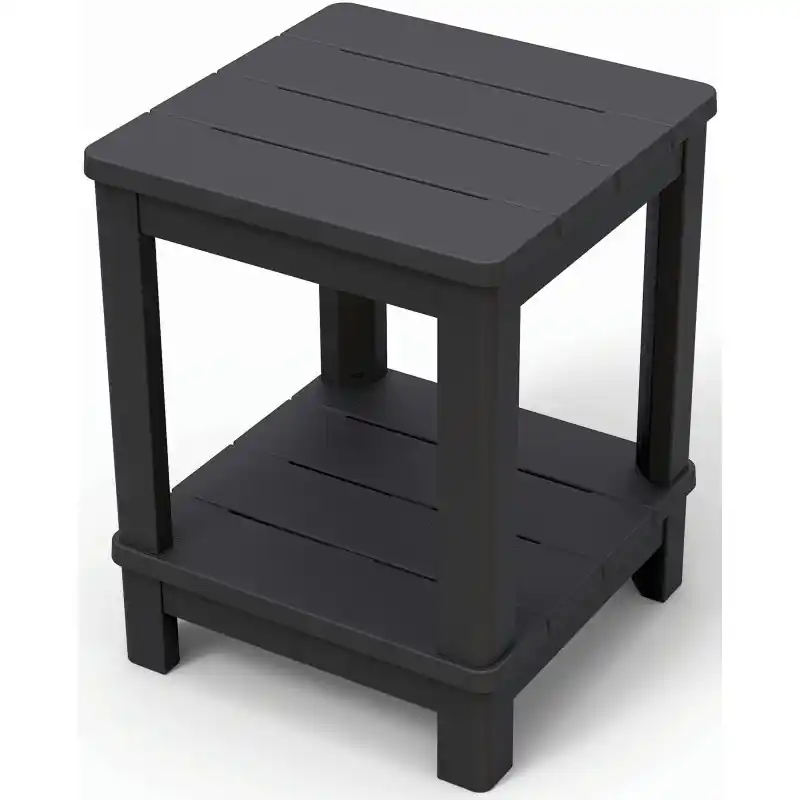 KETER DELUXE Beistelltisch hoch, 40,5 x 40,5 x 52 cm, graphit 17211458 Preisknaller