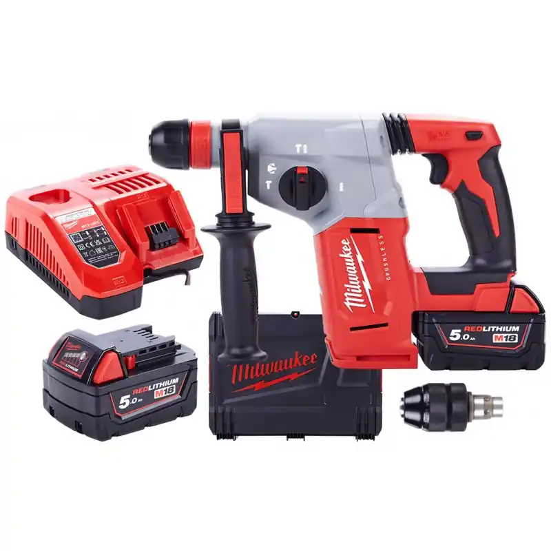 Milwaukee M18 BLHX-502X Akku-Kombihammer SDS-Plus 2x5.0 Ah, HD Box 4933478892 Wochenendangebot