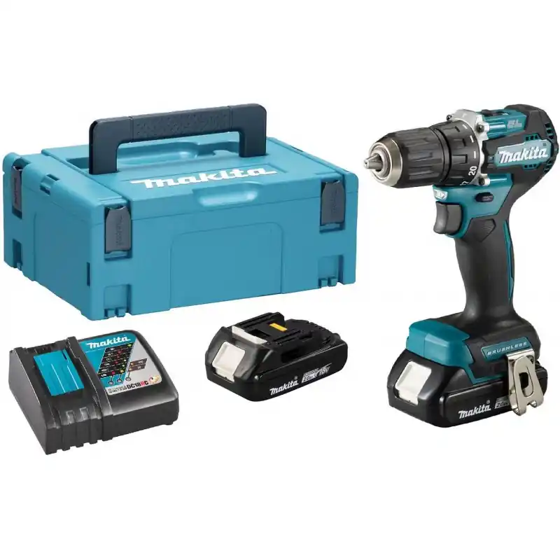 Billig Makita DDF487RAJ Akku-Bohrschrauber Li-ion LXT (2x2,0Ah+DC18RC) +MAKPAC