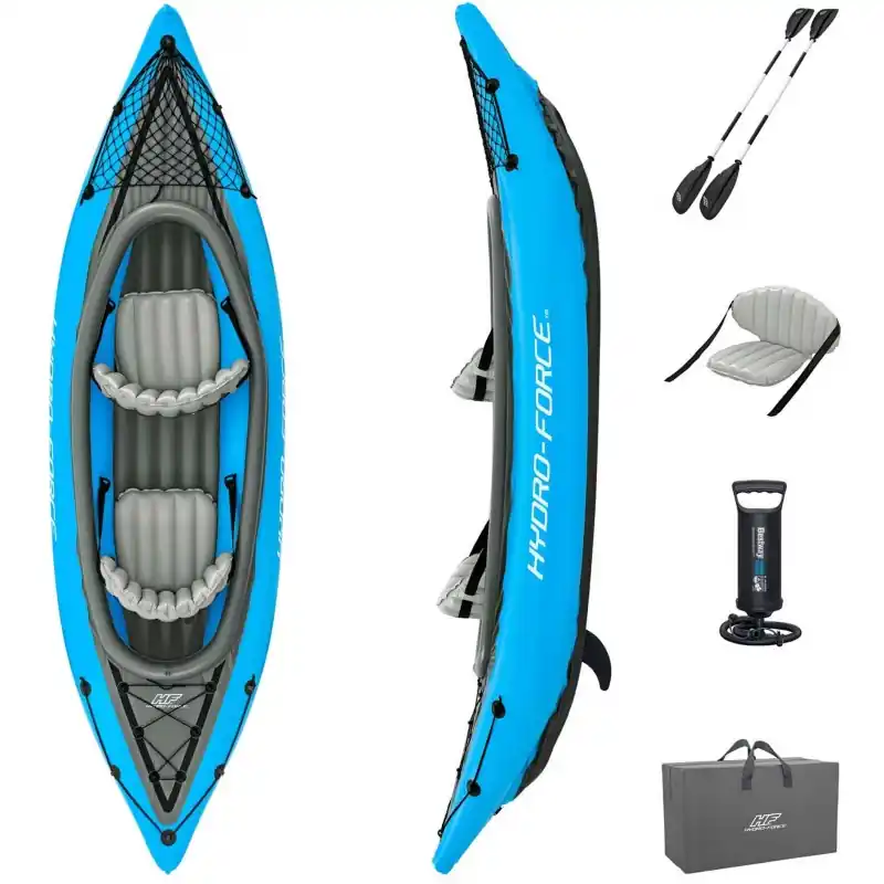 BESTWAY Hydro-Force Cove Champion X2 Kajak-Set für 2 Personen, 331 x 88 x 45 cm 65131 Kracherpreis