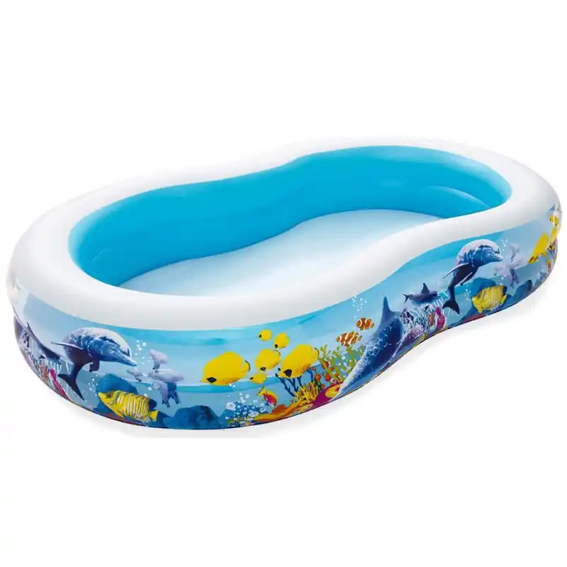 Heißes Angebot BESTWAY Family Pool Sea Ground, 262 x 157 x 46 cm 54118