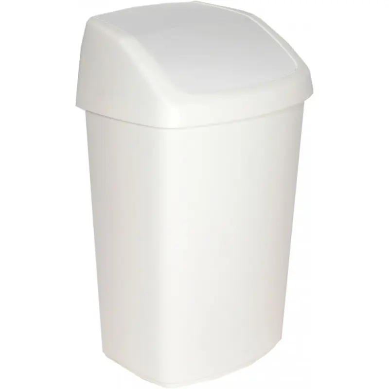 Angebot CURVER SWING BIN 50L Mülleimer 40,6 x 34 x 66,8 cm weiß 03987-026