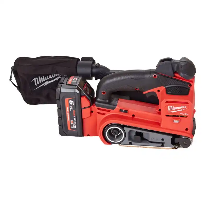 Wochenendangebot Milwaukee M18 FBTS75-552X Akku-bandschleifer 2x5.5 Ah, HD Box 4933479615
