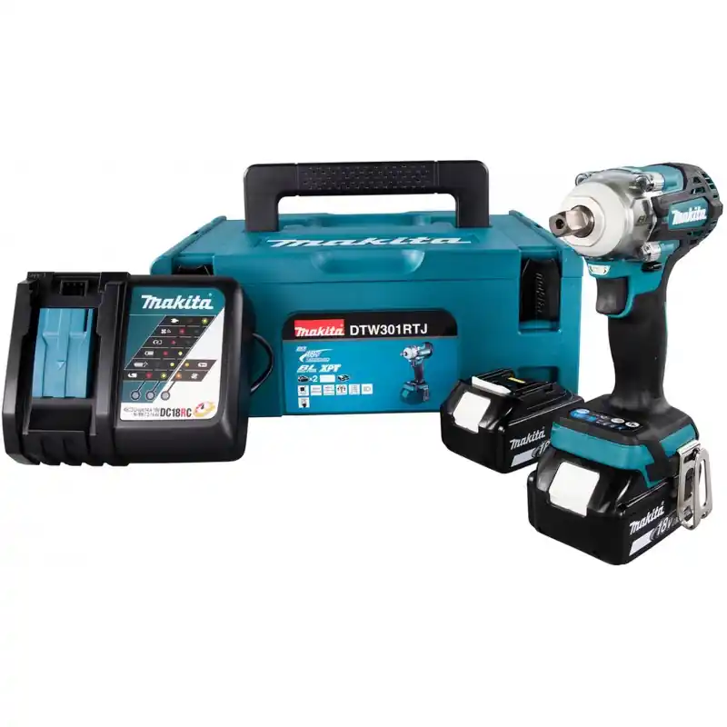 Markenware Makita DTW301RTJ Schlagschrauber Li-ion LXT (2x18V/5,0Ah) MAKPAC 2