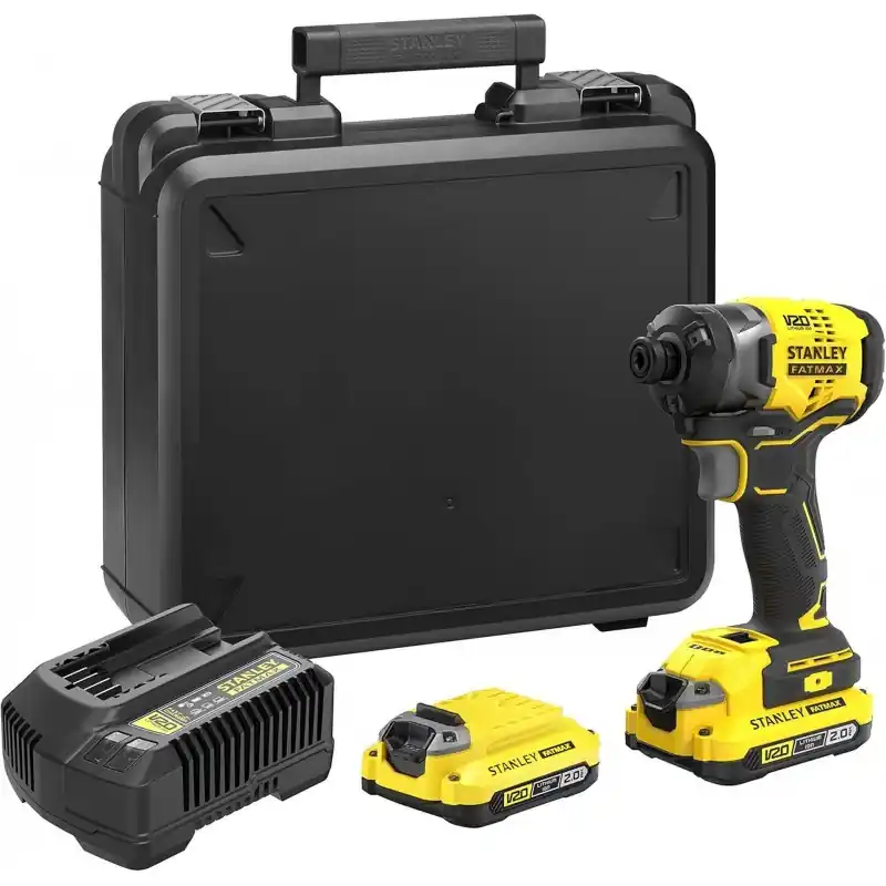 Solange Der Vorrat Reicht Stanley SFMCF820D2K-QW FatMax V20 Schlagschrauber Bürstenlos 1/4" (18V/2x2,0Ah), Koffer