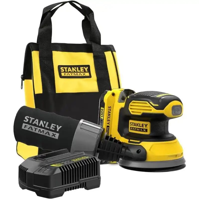 Rabatt Stanley SFMCW220D1S-QW FatMax V20 Akku-Exzenterschleifer 125mm (18V/1x2,0Ah), Softbag