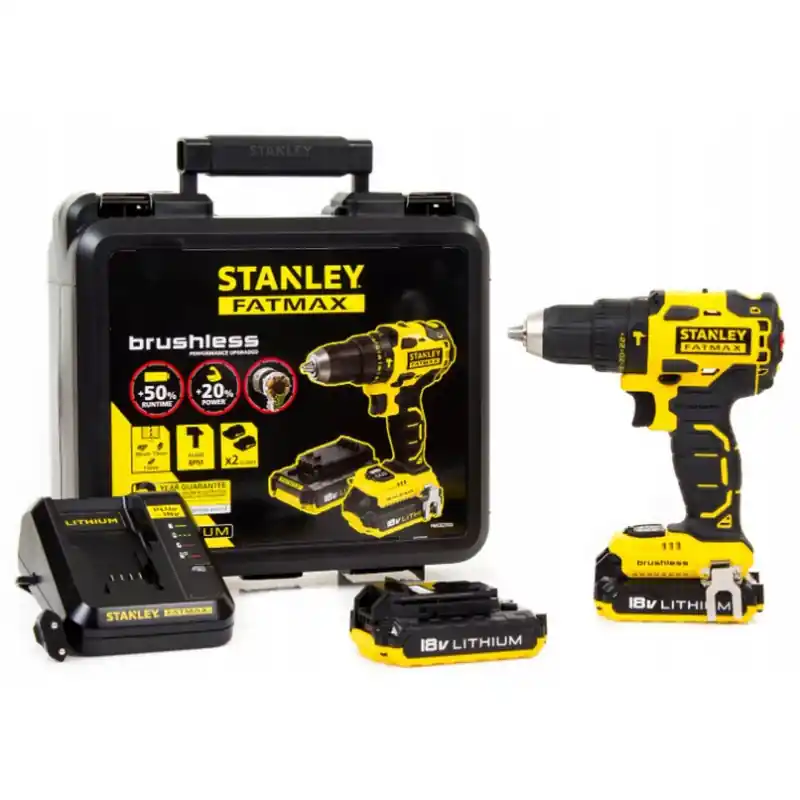 Top-Seller Stanley FMC627D2 FatMax Akku-Kompaktschlagbohrschrauber (57Nm/18V/2 x2,0Ah), Koffer