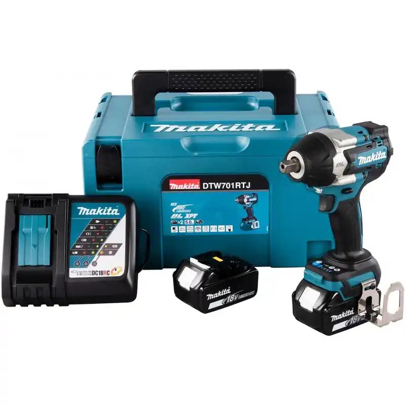 Makita DTW701RTJ Akku-Schlagschrauber 1/2" (2x18V/5,0Ah) Solange Der Vorrat Reicht
