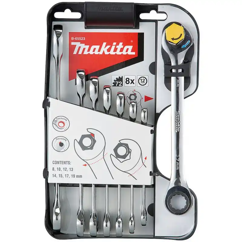 Expressversand Makita B-65523 Maulschlüssel Ringratschen Set