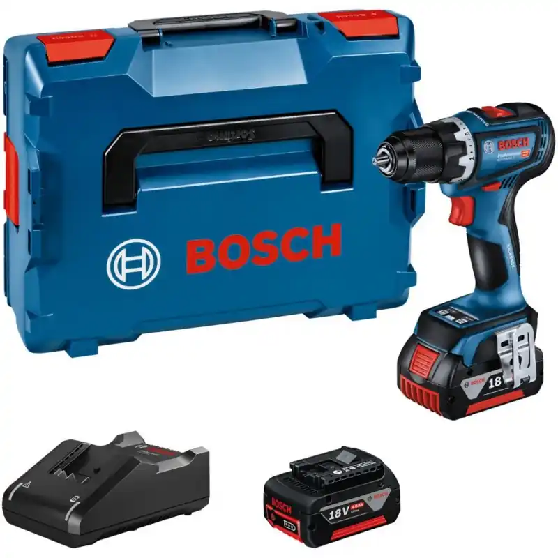 Begrenztes Angebot BOSCH GSR 18V-90 C Akku-Bohrschrauber, L-BOXX, GAL 18V-40, 2x Aku 5.0Ah 06019K6002