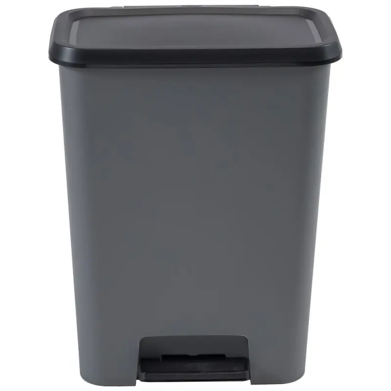 Geprüft CURVER COMPATTA 23+23L Treteimer 49,6 x 29,4 x 62 cm grau 17210792
