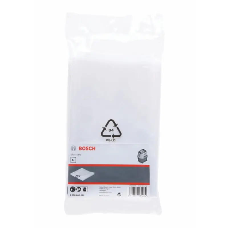 BOSCH Entsorgungssack, 5 l, Kunststoff (5 Stk.) für GAS 15 PS 2608000698 Beliebt