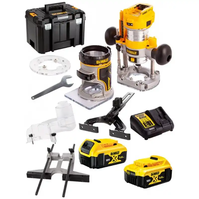 Preis Gesenkt DeWALT DCW604P2-QW Akku-Kombifräse XR (8mm/18V/2x5,0Ah) Tstak
