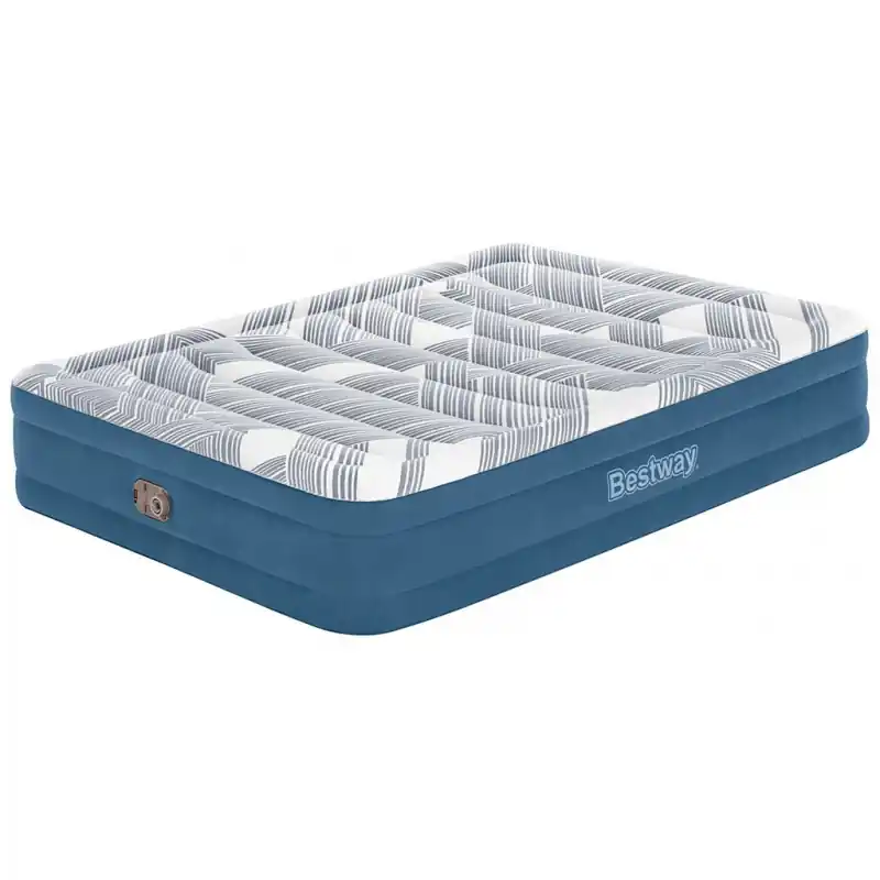 Nur Für Kurze Zeit BESTWAY TriTech Queen Luftbett mit integrierter Elektropumpe, 203 x 152 x 36 cm 6712Y