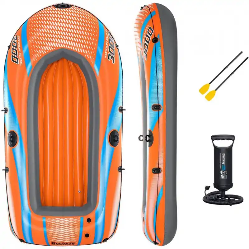 BESTWAY Kondor Elite 3000 Schlauchboot-Set, 246 x 122 x 45 cm 61145 Solange Der Vorrat Reicht
