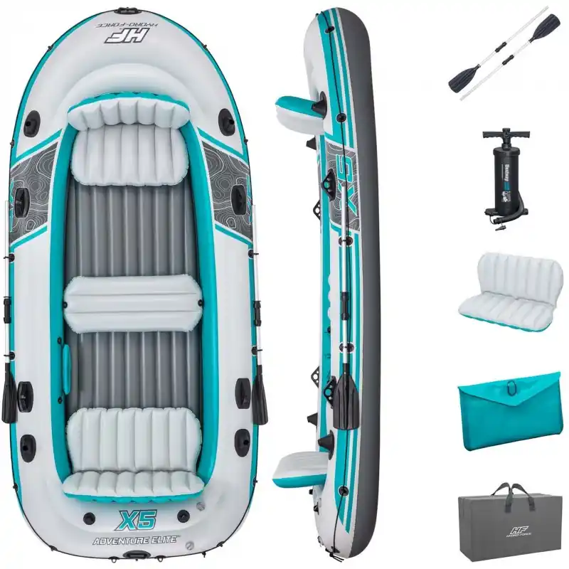 Jetzt Bestellen BESTWAY Hydro-Force Adventure Elite X5 Schlauchboot Komplett-Set, 364 x 166 x 45 cm 65159