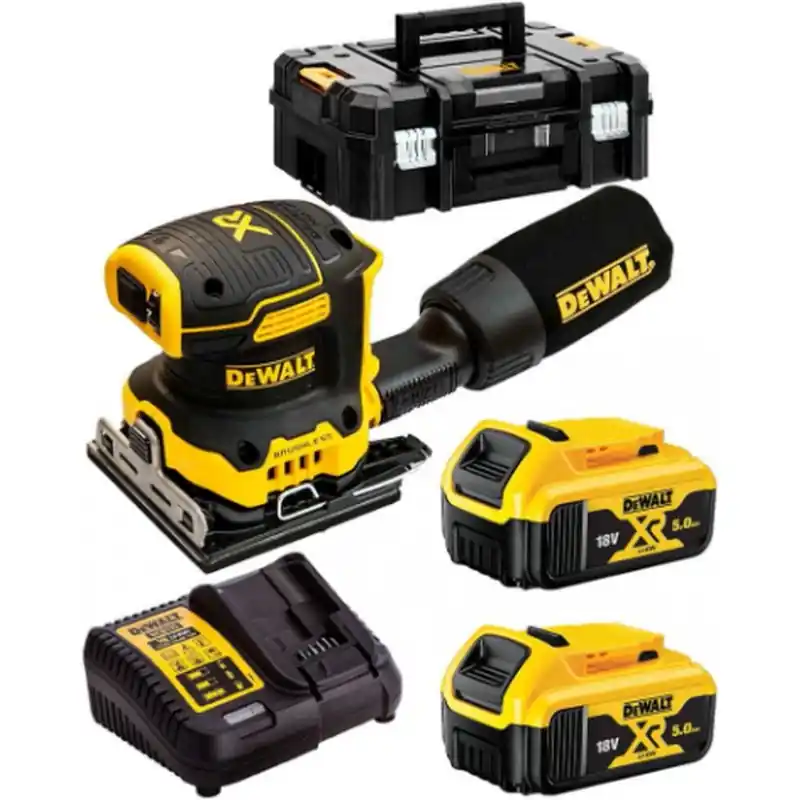 Jetzt Kaufen DeWALT DCW200P2-QW Akku-Vibrationsschleifer XR (18V/2x5,0Ah) Tstak