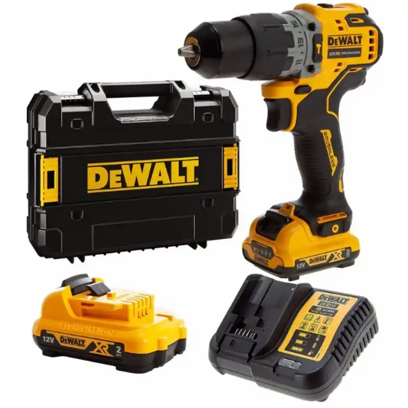 Schnäppchen DeWALT DCD706D2-QW Akku-Schlagbohrschrauber XR (57Nm/12V/2x2,0Ah) Tstak