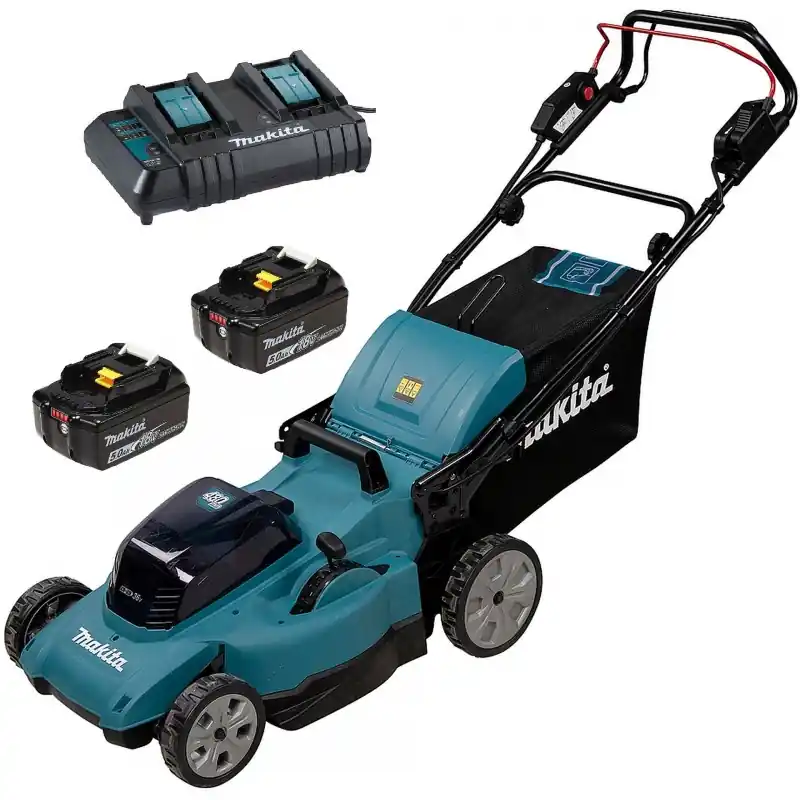 Solange Der Vorrat Reicht Makita DLM481CT2 Akku-Rasenmäher 480mm Li-ion LXT (2x5,0Ah/18V)