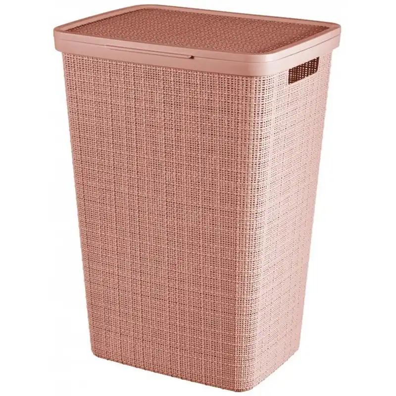 Neue Ware CURVER JUTE 58L Wäschesammler 43 x 34 x 60 cm, rosa 08093-204