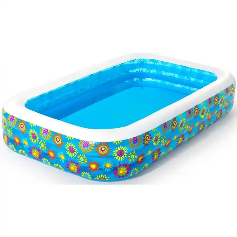 Sonderangebot BESTWAY Family Pool Happy Flora, 305 x 183 x 56 cm, eckig 54121