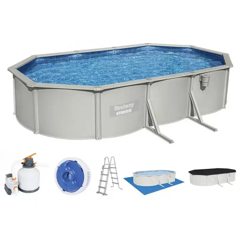 Schnäppchen BESTWAY Hydrium Stahlwandpool Komplett-Set 610 x 360 x 120 cm, mit Sandfilteranlage 56369