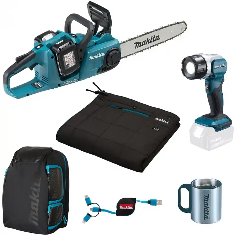Must-Have Makita DLX3129TX1 Akku-Set DUC353+DCB200A+DEADML808 Li-ion 18V (2xBL1850B+DC18RD)