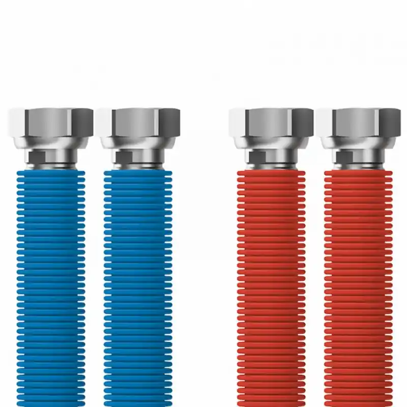 Echt MERABELL Aqua Flexi Anschlussset G1/2"-G1/2" 30-60cm-2 Stk. Schlauch (blau, rot)M0055