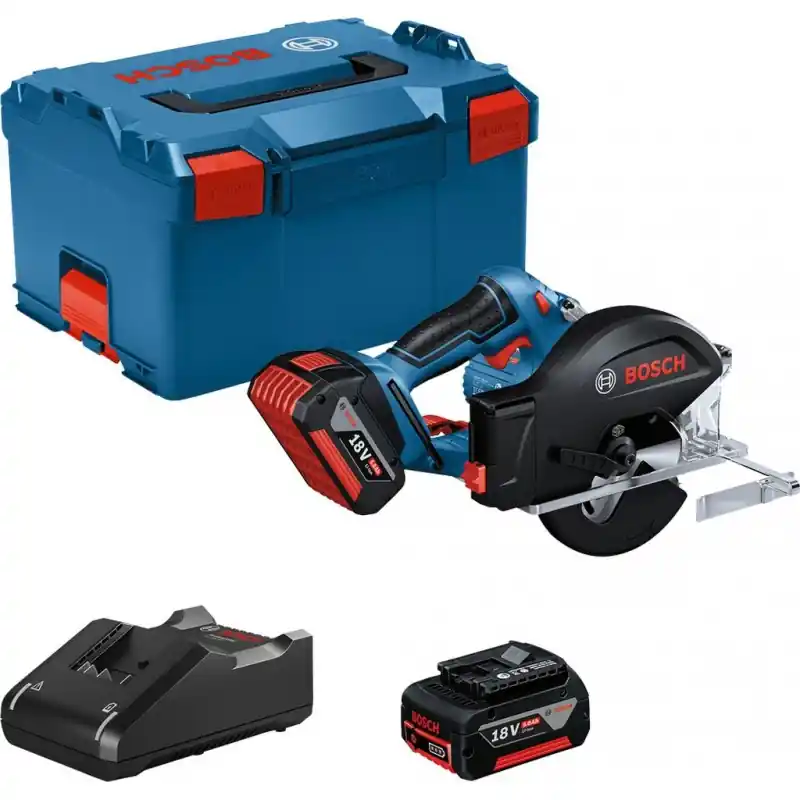 BOSCH GKM 18V-50 PROFESSIONAL Akku-Kreissäge, 2x 5,0 Ah, GAL18V-40 L-BOXX 06016B8002 Sonderaktion