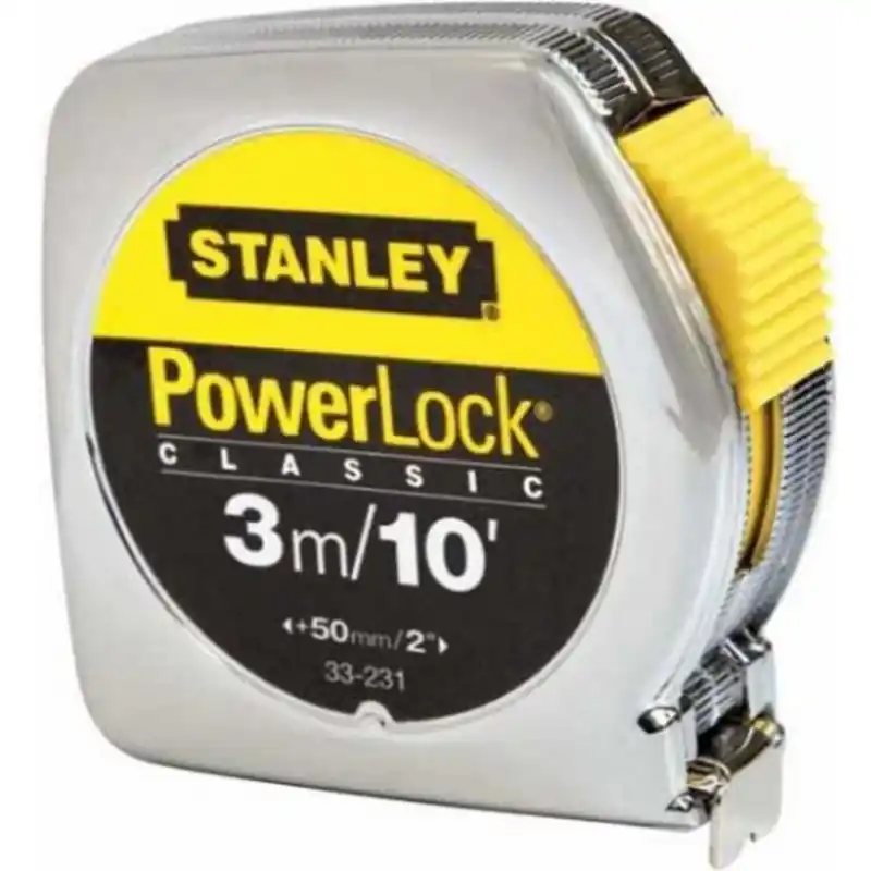 Top-Angebot Stanley 0-33-203 PowerLock Bandmaß Kunststoff 3m/10‘, Endhaken zweifach vernietet