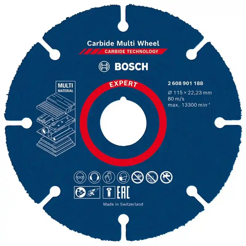BOSCH EXPERT Carbide Multi Wheel Trennscheibe, 115 mm, 22,23 mm 2608901188 Must-Have