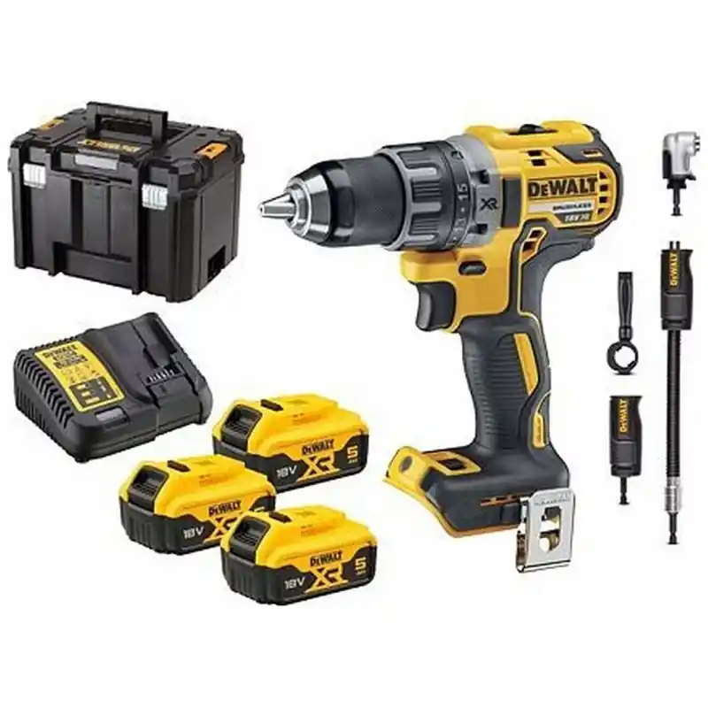 Top-Seller DeWALT DCD791P3A-QW Akku Bohrschrauber Set (70Nm/18V/3x5,0Ah) Tstak