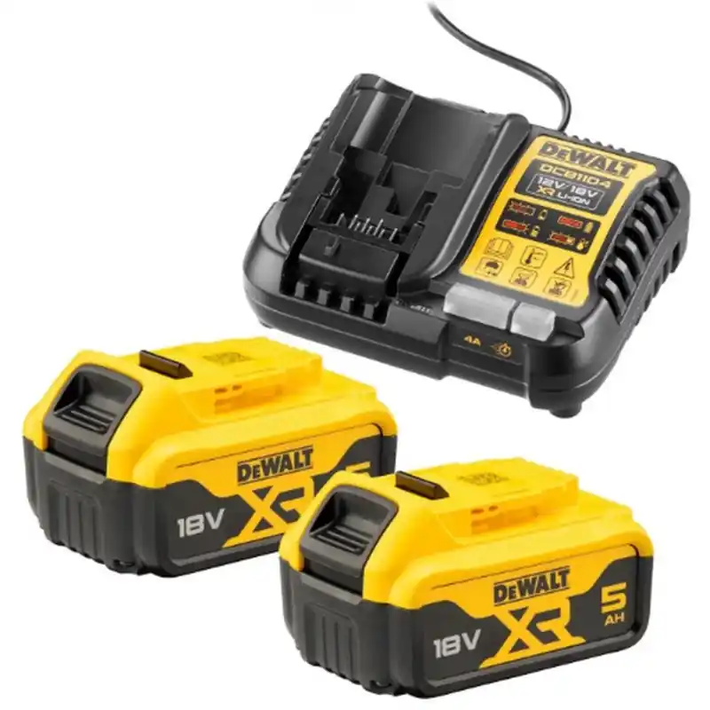 DeWALT DCB1104P2-QW Akku-Kit XR Ladegerät DCB1104 + 18V 2x5,0Ah Top-Seller