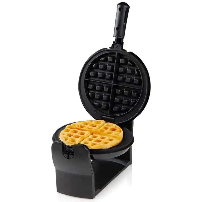 Bestpreis DOMO Waffeleisen Antihaftbeschichtung 1000W, Kontrollleuchte Schwarz DO9223W