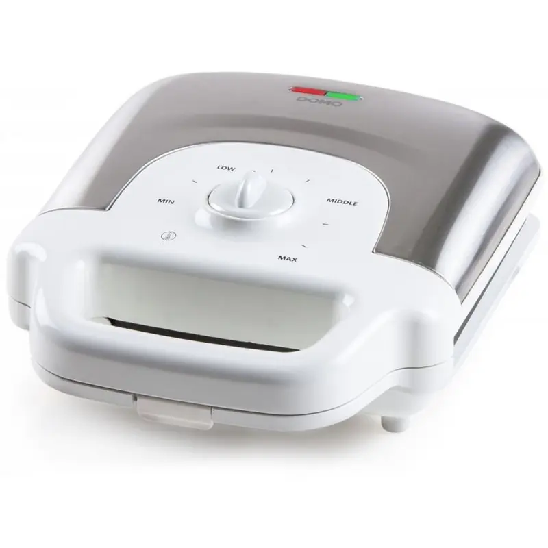 Neu DOMO XL Tasty Waffeleisen Kontrollleuchte, klappbar, Antihaftbeschichtung, 900W DO9222W