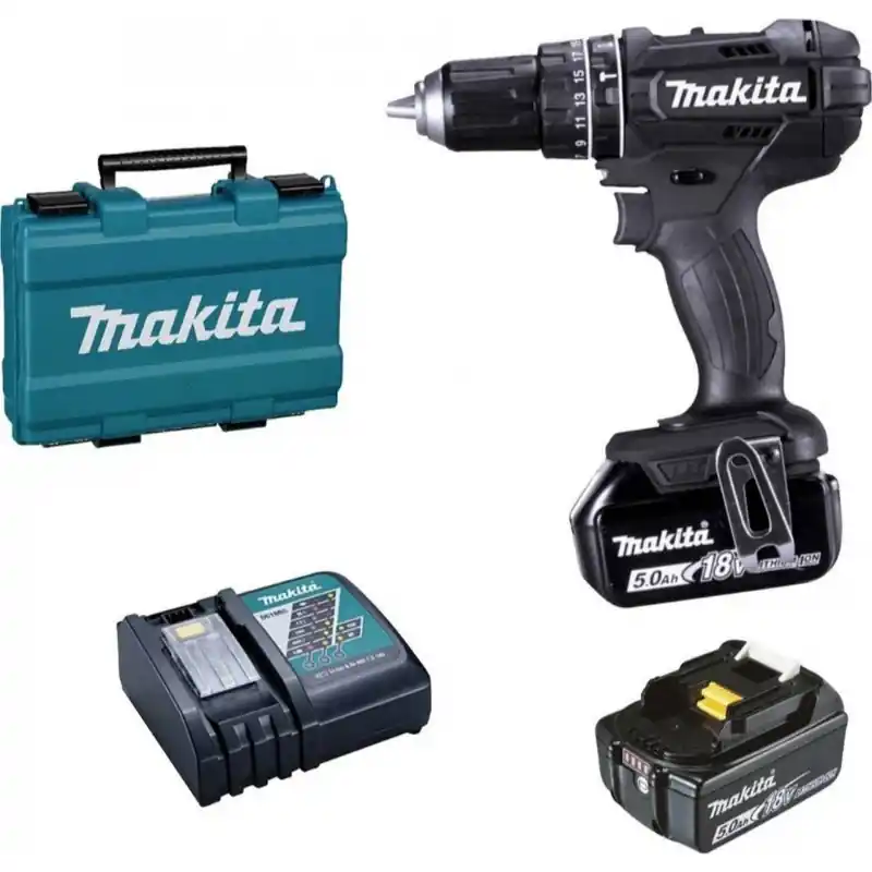 Neu Im Sortiment Makita DHP482RTEB Akku-Schlagbohrschrauber Li-ion Black Edition (2x5,0Ah/18V) Makpac