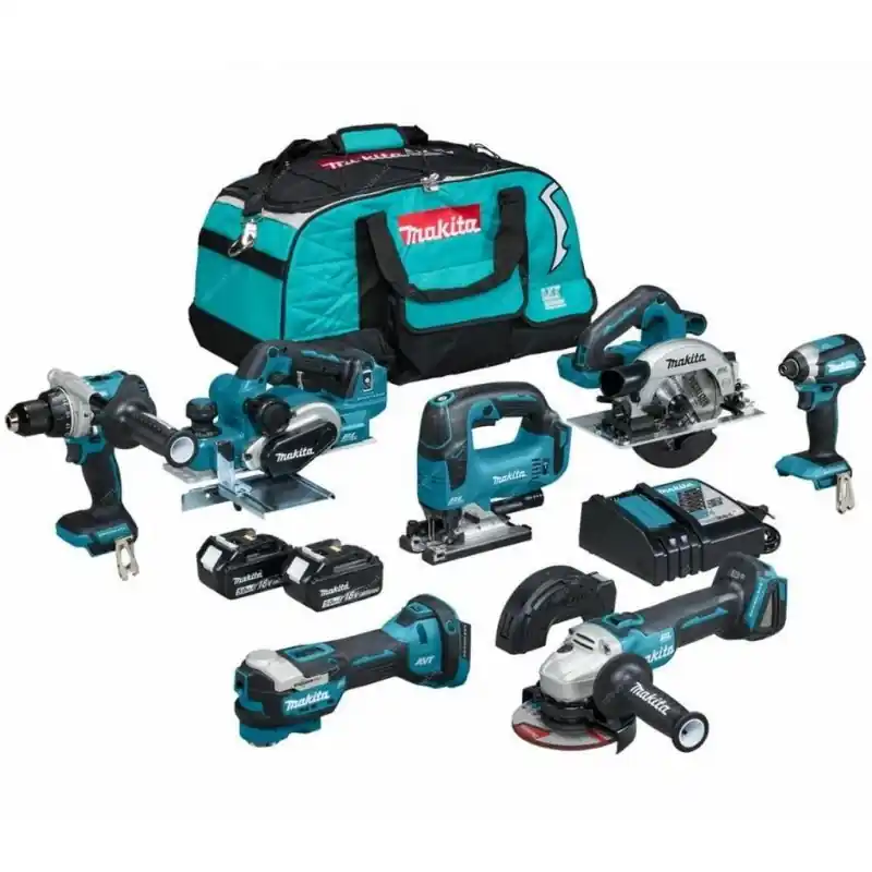Makita DLX7019TX1 Akku Multitool-Set DDF486+DGA504+DHS660+DJV182+DKP181+DTD153+DTM52 Begrenztes Angebot