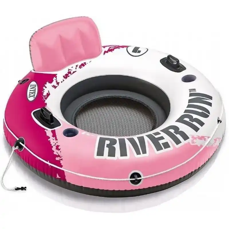INTEX Schwimmring - Pink River Run 1 (135 cm) mit Rückenlehne + Getränkehalter 56824EU Solange Der Vorrat Reicht