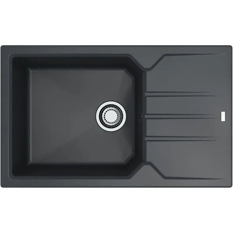 ALVEUS RECORD 40 Granitspüle, 780 x 480 mm, schwarz 1144466 Preisreduziert