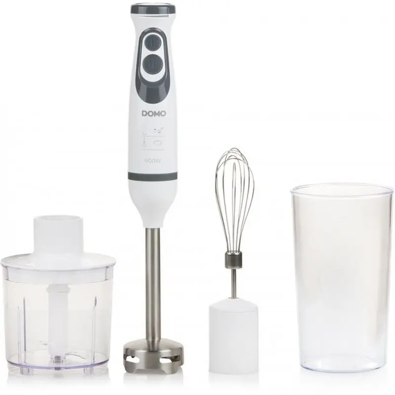 DOMO Stabmixerset 600W, Weiß/Grau DO1089M Preis Gesenkt