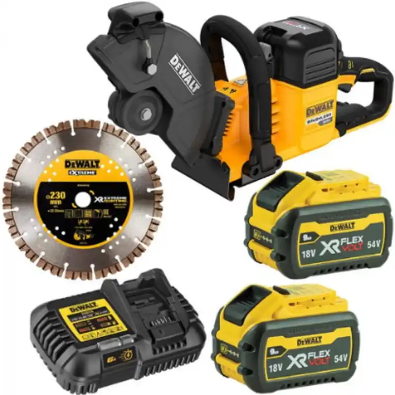 Meistverkauft DeWALT DCS691X2-QW Akku-Trennschleifer FlexVolt (230mm/54V/2x9,0Ah)