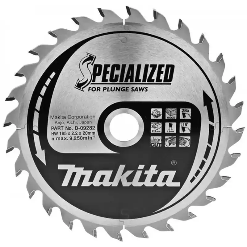 Neue Ware MAKITA B-33009 Sägeblatt 165x20 28Z == old B-09282