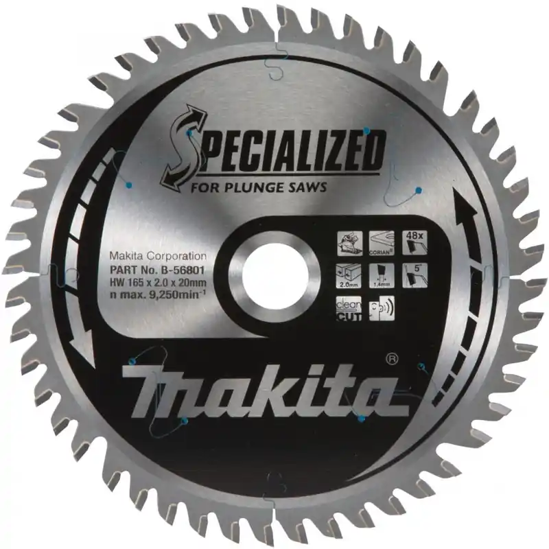 MAKITA B-56801 Specializet Sägeblatt 165x20x48Z Versand Am Gleichen Tag
