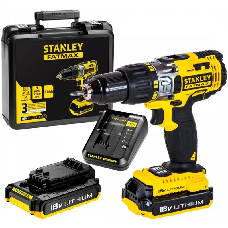 Neuheit Stanley FMC625D2-QW FatMax Akku-Schlagbohrschrauber (51,4Nm/18V/2x2,0Ah), Koffer