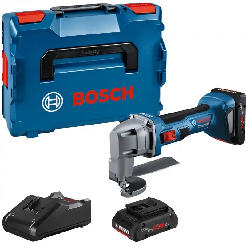 Meistverkauft BOSCH GSC 18V-16 E Akku-Blechschere, 2x 4.0Ah, GAL 18V-40, L-BOXX 0601926301