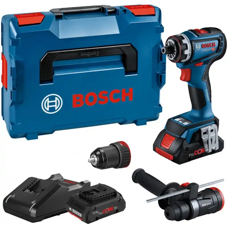 Kracherpreis BOSCH GSR 18V-90 FC Akku-Bohrschrauber, 2× 4.0Ah, GAL 18V-40, L-BOXX 136 06019K6205